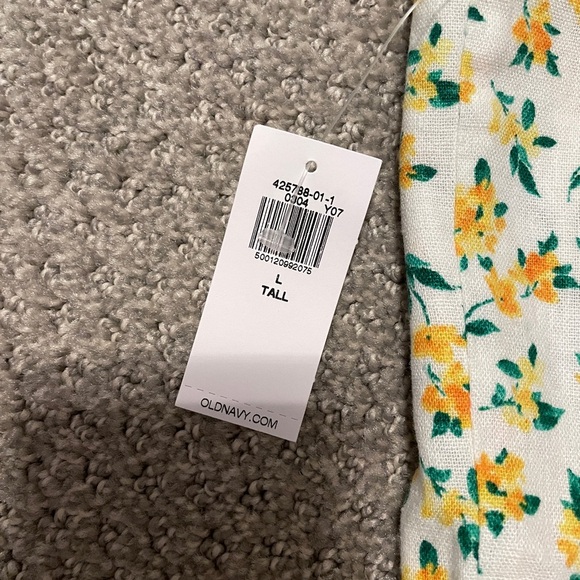 NWT Old Navy Linen Blend Strapless Floral Mini Dress - Picture 7 of 8